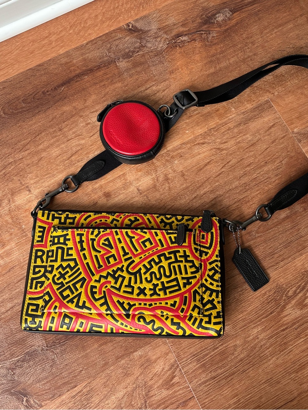 Coach x Disney Mickey Mouse x Keith Haring Holden Crossbody with Zipper Pouch